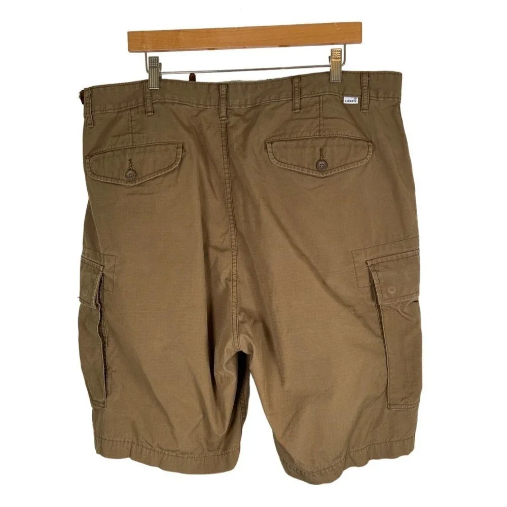 Levi Strauss & Co Mens Size 40 W Dark‎ Khaki Cargo Short Surplus Utility Cotton